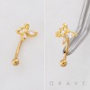 MARQUISE CUT CZ BUTTERLFY 316L SURGICAL STEEL CURVED BARBELL/EYEBROW